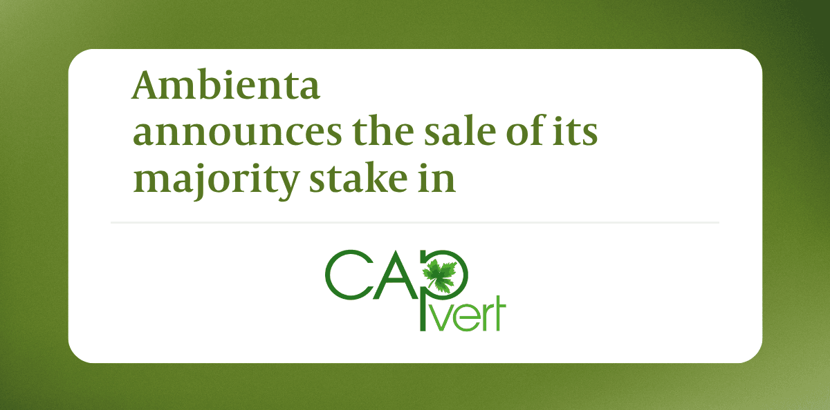 Ambienta announces the sale of its majority stake in Cap Vert 